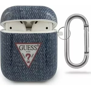 Aizsargmaciņš GUESS Jeans Collection priekš AirPods 1/2 GUACA2TPUJULDB tumši zils