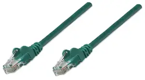 Network patch cable INTELLINET Cat6 1.5 m Green U/UTP (CCA) RJ45 PVC booted snagless gold-plated contacts