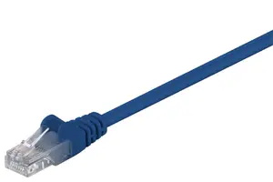 Сетевой кабель MicroConnect B-UTP50025B Cat5e U/UTP круглый RJ-45 штекер на RJ-45 штекер 1000 Мбит/с синий