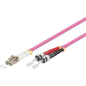 Оптический кабель MicroConnect FIB412010-4, OM4 многомодовый, LC–ST, 10 м, фиолетовый