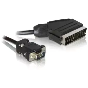 Video kabeļa adapteris DeLOCK 65028 SCART (21-pin) uz VGA (D-Sub) 2 m