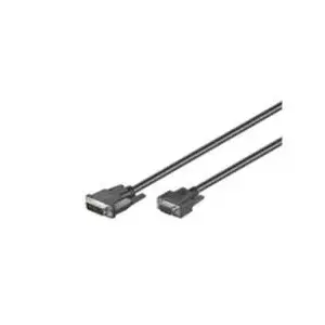 Адаптер видео кабеля Microconnect 50990 2 м DVI-I VGA (D-Sub) Черный