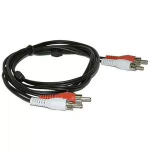 Microconnect 2xRCA/2xRCA 1.5m audio kabelis 1,5 m Melns