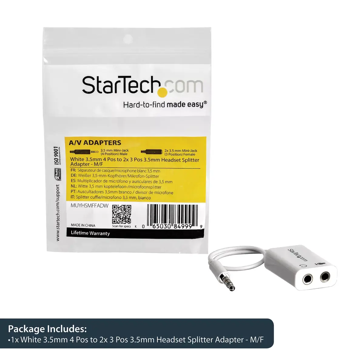 Headset Adapter StarTech.com MUYHSMFFADW Photo 11