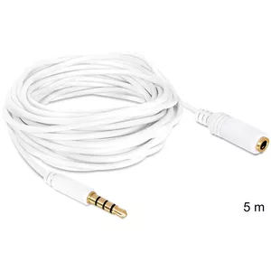 Аудиокабель DeLOCK 3.5mm 5m белый