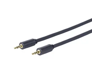 VivoLink PROMJLSZH1.5 3.5mm Male to 3.5mm Male Audio Cable 1.5 m Black Tinned Copper Gold Plated Contacts 24 AWG