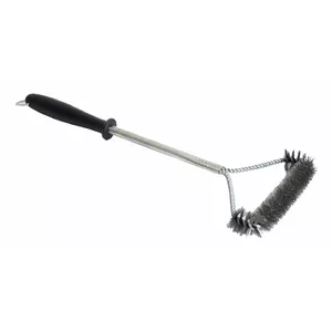 Grill cleaner brush TEXAS_CLUB BRUSH — stainless steel outdoor barbecue accessory, black