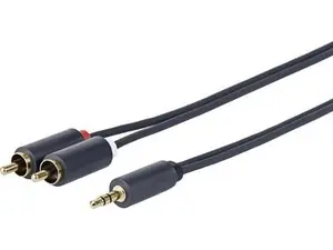 VivoLink PROMJRCA0.5 Audio Cable 0.5 m 3.5mm Male to 2 x RCA Male Tinned Copper Black