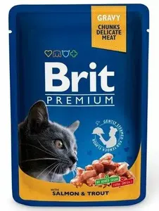 Сухой корм для собак Brit Premium Salmon & Trout — для взрослых, с зерном