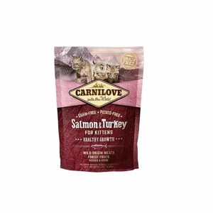 Dry cat food CARNILOVE Salmon & Turkey 400 g — for kittens, 40% protein, 20% fat, gluten- and soy-free