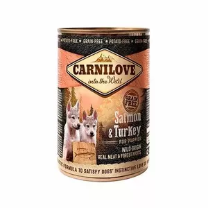 Wet dog food CARNILOVE Into the Wild Salmon & Turkey for Puppies 400 g, grain-free, gluten-free, junior