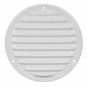 EUROPLAST MR125 Round Metal Ventilation Grille, DN125, White