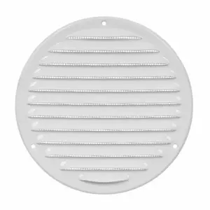 Круглая металлическая вентиляционная решетка EUROPLAST MR160 DN160 белая