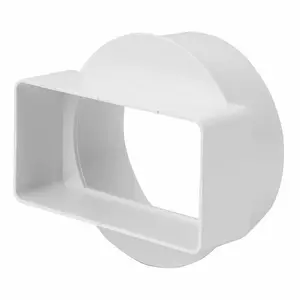 Адаптер для вентиляции EUROPLAST KSD1, прямоугольный 110x55 мм на круглый 100 мм