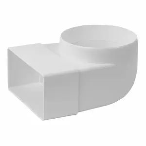 EUROPLAST KLD Elbow Connector 110x55 mm to 100 mm Round