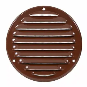 EUROPLAST MR125B Round Metal Ventilation Grille DN125 Brown