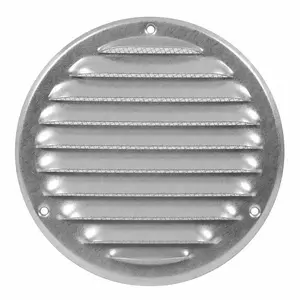 EUROPLAST MR125Zn Round Ventilation Grille, Galvanized Steel, DN125