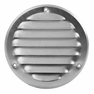 Europlast MR100ZN Round External Ventilation Grille 100mm Galvanized Steel