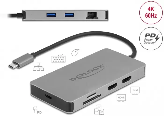 DeLOCK USB Type-C Doku stacija 4K Photo 3