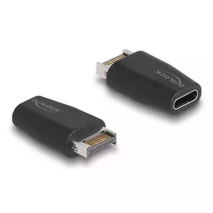 DeLOCK Adapter USB 10 Gbps Type-E Key A male to USB Type-C female black