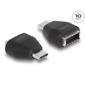 Адаптер DeLOCK USB Type-C male на USB 10 Гбит/с Type-E Key A female черный