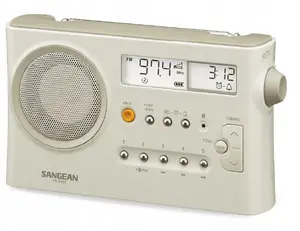 Portable radio Sangean PR-D4 BT Pastel Cream with Bluetooth, DAB+/FM, clock and battery/AC power