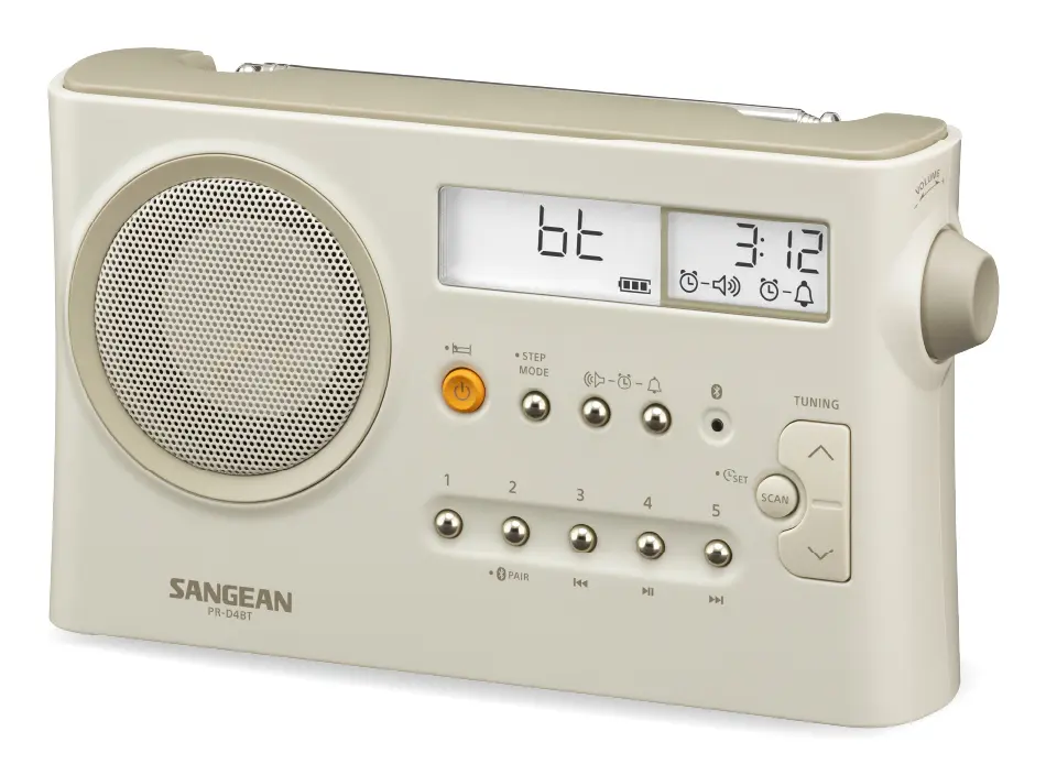 Sangean PR-D4BT Portable Radio Cream Photo 2