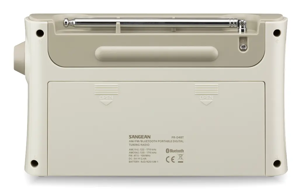 Sangean PR-D4BT Portable Radio Cream Photo 4