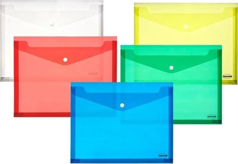 Plastic A4 Envelope with Button Centrum 80047 Photo 2