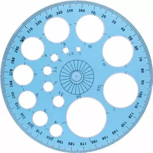 Protractor with Stencils Centrum 84821 — 180° semicircular protractor with integrated drawing templates