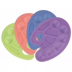 Plastmasas pasteļu palete Bambino — kompakta palete pasteļu un krāsu maisīšanai