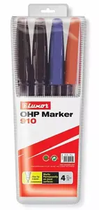 Luxor 3280/4WT pastāvīgo marķieru komplekts, 4 gabali
