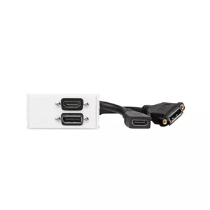 Vivolink WI221267 kontatkligzda HDMI + DisplayPort Balts