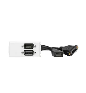 Vivolink WI221267 HDMI and DisplayPort Socket Outlet White