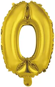 Фольгированный шар-цифра 0 RIETHMULLER 9909688, золотистый, 5 штук