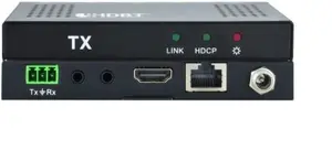 AV-передатчик VivoLink VL120016T, 4096 x 2160 пикселей, проводной, Cat5e, RS-232, 70 м, черный