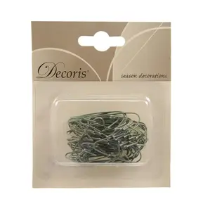 DECORIS 400005 набор крепежа для елочных украшений 75 штук зеленый