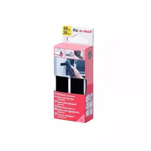 Pašlīmējoša Velcro lente FIX-O-MOLL 3563406, melna, 60 cm x 20 mm