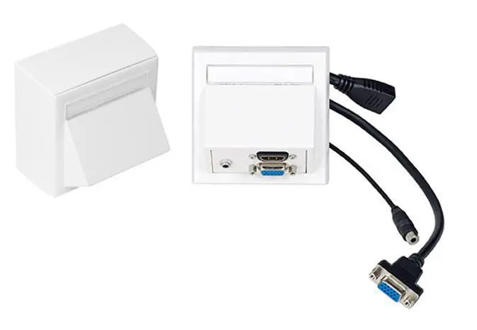 VivoLink WI221192 Sienas kontaktligzda HDMI, VGA