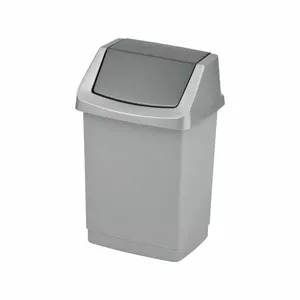 Waste bucket Curver Click-it 15L 28x23.5x43.8cm silver