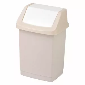Waste bucket Curver Click-it 15 L, beige, 28 x 23.5 x 43.8 cm