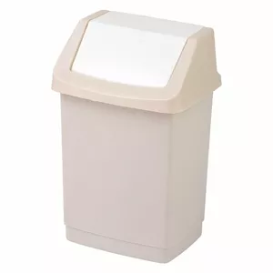Waste bucket Curver Click-it 9L beige, 22.9×18.9×38.1 cm