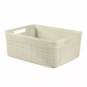 Storage Basket Curver Jute S 5 L 27×20×11 cm cream