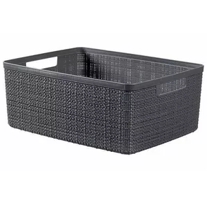 Storage basket Curver Jute M 12L — dark grey, 36×28×15 cm