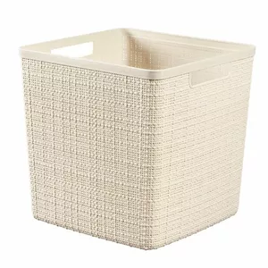 Storage Basket Curver 245372, jute-style, square 17 L, 28×28×27 cm, cream