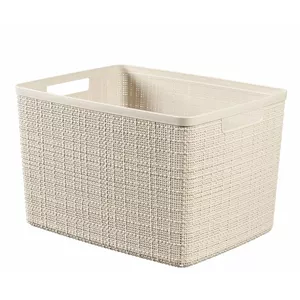 Storage Basket Curver Jute L 20L 36×28×23 cm cream