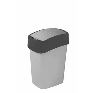Waste bin Curver Flip Bin 25L — Curver 186157, 25 L silver grey plastic pedal-free bin