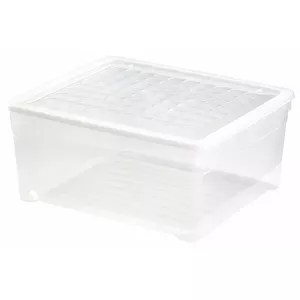 Storage box Curver 162119 textile design, transparent, 18.5 L, 39.6×34.3×17.3 cm