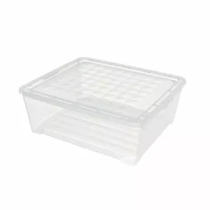 Storage box Curver 196063 textile-style 10L, transparent, 34.2×29.7×12.5 cm