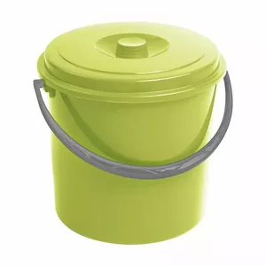 Bucket with lid Curver 12L green — Curver 12 Litre plastic bucket with snap-on lid